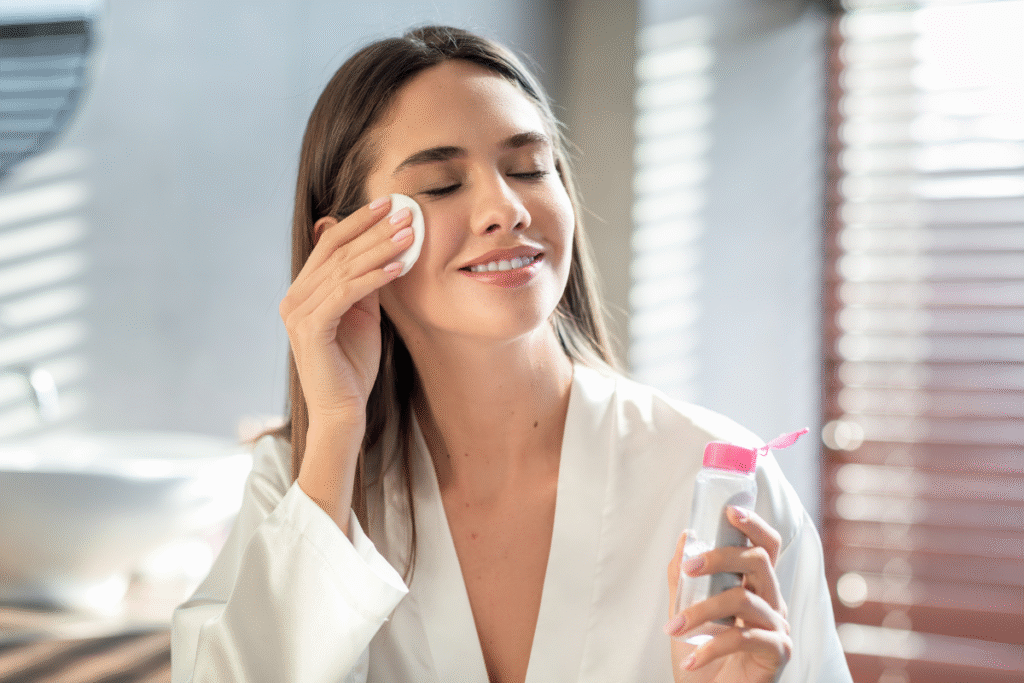 facial tonic application